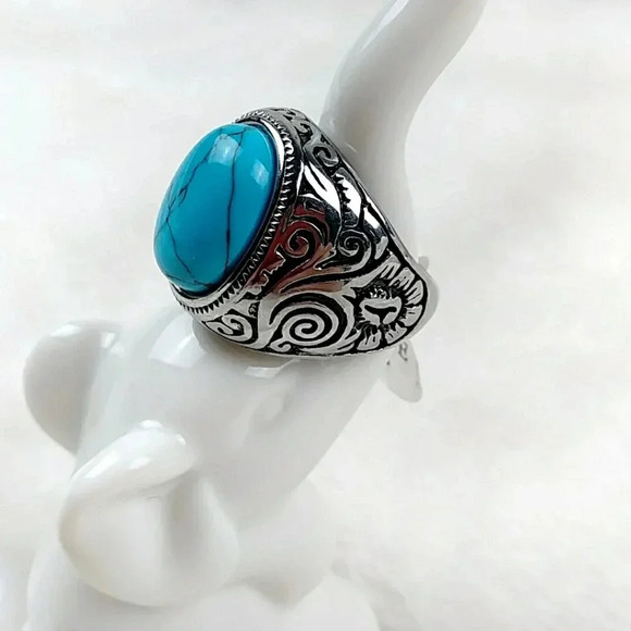 Unisex Southwestern Boho Chunky Ring Size 7 - Picture 2 of 7